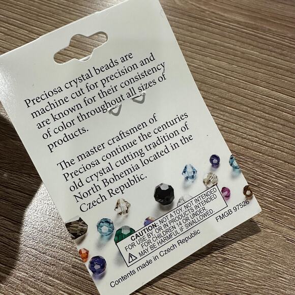 48 pcs 4mm Preciosa Czech Crystal Black Diamond AB Faceted Bicone Jewelry Beads - Picture 3 of 4